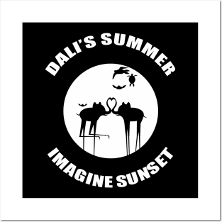 Dali's summer. Imagine sunset (white) Posters and Art